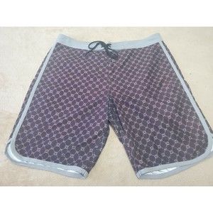 Paul Frank mens Board Shorts Sz 38 Monkey All Over Print Brown designer trunks